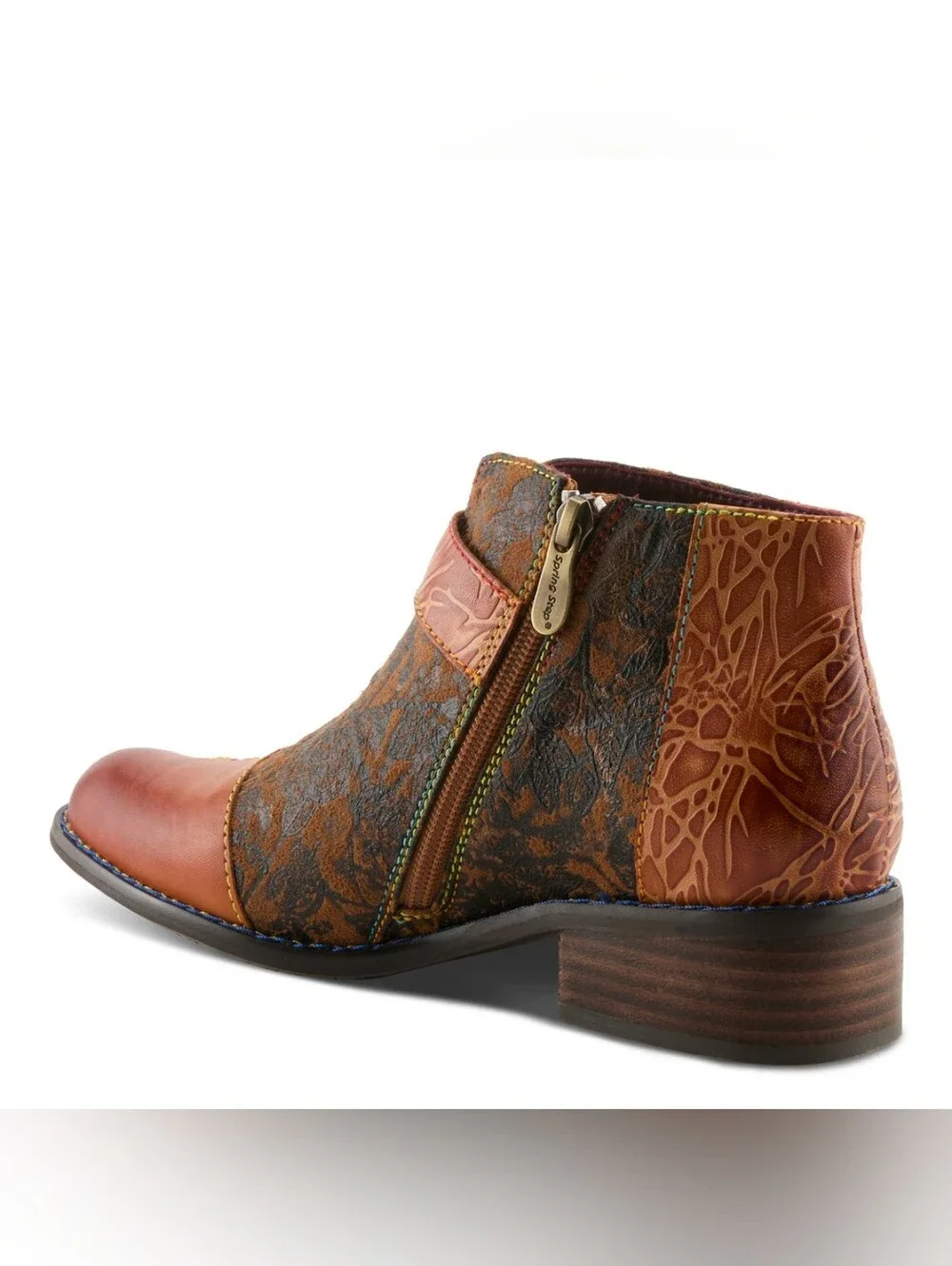 $150 Spring Step L'Artiste Georgiana Boots 39/ 8.5 Camel Multi